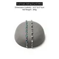 Grey oval jewelry display stand with matte texture for bracelets and bangles - EC04016 Oval Base Holder Grey
