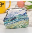 Vintage metal clasp coin purse with Impressionist oil painting landscape patterns - 3003-1# Van Gogh Hills
