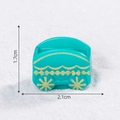 Miniature blue retro train carriage ornament for Christmas snow DIY scenes 2.1cm - 11# Green Semi-circular Carriage