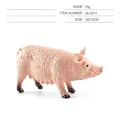Miniature realistic pig figurine model BL-5011 in pink finish, size 5x2.5cm for dioramas - Single Pig Model BL-5011