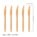 Set of 10 bright orange disposable party knives with serrated edges for Kapibara party - Plastic Knives 10PCS