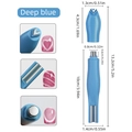 Deep blue magnetic nail art tool with heart, bar, and round tips, 13.2cm length - Detachable Heart Snake Pattern Magnet 03(tm01-59) / Dark Blue