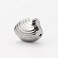 DIY silver shell charm made of stainless steel for jewelry making with high gloss finish - 9# Shell Texture / Steel