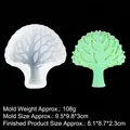 Translucent Tree of Life silicone mold with a light green wax finished product - 2# Natural Tree Shape / Clear