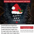 Christmas static window decals size chart featuring various dimensions and glue-free film - Small [40*60CM]