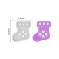 Christmas stocking resin silicone mold for DIY crafts with 8.4cm x 7.4cm dimensions - Christmas Sock
