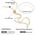 Minimalist 18K gold plated stainless steel long sweater necklace with 80cm length - JDN0309012-Extra Long Sweater Chain