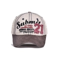Cappellino da baseball vintage con ricamo Submit 21 e visiera a contrasto - Cachi (Berretto da baseball per adulti)
