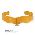 Goudkleurige roestvrijstalen armband met hamertextuur en verstelbaar open manchetontwerp - Onregelmatige Golf Gehamerd / Goud (SZ60 Golfstijl)