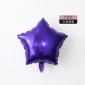 Single 10-inch purple star-shaped aluminum foil balloon with metallic finish - 10-inch Star Purple