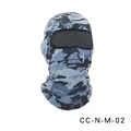 Tactical camouflage cycling mask with integrated goggles in blue and grey pattern - Camo Grey