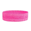 Pink elastic sports headband with woven texture for running and yoga moisture wicking - Pink