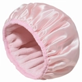 Dreilagige wasserdichte Duschhaube in Rosa mit saugfähigem Mikrofaser-Handtuchfutter - Rosa