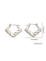 Silver Twisted Ribbed Earrings ZJGE0220