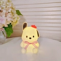 Cartoon Pompompurin animal night light in yellow with brown hat and red bow tie - Pochacco - Pink