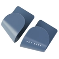 Blue wall-mounted pot lid rack pair in modern minimalist style for kitchen storage - Blue
