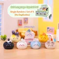 Cat figurine blind box variant featuring a cat base holding a natural purple amethyst stone - 0268 Meow Language Crystal Pai Set 6 / Full Box Set