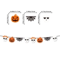 Halloween banner set with pumpkin, spider web, and skull felt cutouts for party decor - Halloween Skull Spider Web Pumpkin Banner