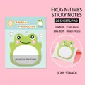 Standing green frog sticky notes with 20 sheets and creative animal cartoon base card - Frog