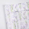 White tissue paper with purple lavender prints and Season in Provence typography - Lavender Sydney Paper [White]