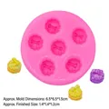 Pink silicone mold with 6 bow tie shapes for cake decorating and DIY chocolate - Bowknot Cake Shape / Pink