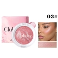 Détail du fard à joues illuminateur Clubday 03# rose pailleté avec boîte marbrée - 03# (3.5g)