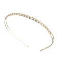 Serre-tête double couche en alliage doré avec mini strass pour femmes et enfants - 1# Strass Fin Or
