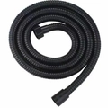 Flexible matte black shower hose with ring ripples and standard threaded connectors - Black 1.5m Shower Hose