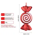 Red and white spiral electroplated Christmas candy cane ornament 32cm for festive decoration - 32CM Red & White Spiral Candy Type B