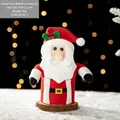 Caja de regalo de Papá Noel de felpa 9,5x22cm para dulces y manzanas de Navidad - Caja de Regalo Roja de Papá Noel Tarro de Caramelos