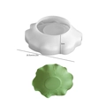 Stampo in silicone a foglia di loto con piatto verde da 10,5cm per resina fai-da-te - Sottobicchiere di Loto Grande
