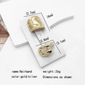 Minimalist punk style gold and silver alloy ponytail hair clips with precise dimensions - 2-Piece Set No. 20 (MY030-20)