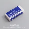 Piccola gomma 2B in plastica bianca con custodia in carta blu misura 3,8x1,9x0,9cm - Piccolo