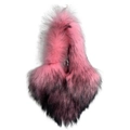 Kids heart-shaped shell crossbody bag in vibrant pink and black gradient faux fur - Small / Barbie Pink