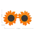 Funny sunflower shaped party sunglasses in bright orange for birthday photo props - Daisy Orange