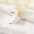 Elegante ciondolo con perla riempito in oro 14K per gioielli fai da te e borse - Oro 14K h-12729 (Pendante in Perla Con Cerchio Base)