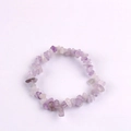 Natural amethyst gravel chip bracelet featuring purple and lavender stone beads - Purple Jade