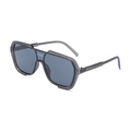 Lunettes de soleil de sport grises translucides avec logo GYNE et verres foncés - Monture Grise / Verres Gris-Noir