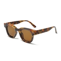 Retro tortoise shell sunglasses with brown lenses and oval frame in vintage style - Tortoise Shell Frame