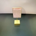 Pink velvet and gold metal rectangular jewelry display stand for necklaces and bracelets - Rectangle Screen Organizer (Small)