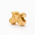 Golden stainless steel bicycle charm bead for DIY creative bracelet jewelry making - Baby Carriage Gold Color
