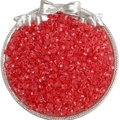 Vibrant faceted red glass beads for DIY jewelry making in a decorative silver tray - Style 31 4mm Light Red (140pcs)
