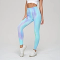 High waisted aurora gradient seamless yoga leggings with push up peach butt lifting effect - Cai Glacier Blue