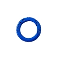 Fibbia a molla rotonda in lega blu con trama antiscivolo per accessori portachiavi fai da te - Motivo pneumatico / Blu Reale