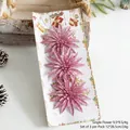 Three pink glitter Christmas flowers for tree decor, 9.5cm diameter with festive ornaments - Set of 3 / Pink