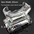 Transparent acrylic bracelet stand with 20mm slot for jewelry and jade bangles - No. 16 Large Transparent Horn Stand