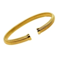Elegant gold titanium steel spring cuff bracelet with minimalist open design - 12mm Gold Choker