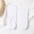 White anti-slip trampoline socks with grip dots on sole, perfect for yoga and home - Adult Size (EU 35-42) / White