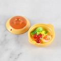 Miniature seafood ramen toy set with yellow pot, egg, and green vegetable play food - 4.5cmx2.5cm / Egg and Vegetable Noodle