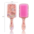 Pink transparent hairbrush with colorful beads and romantic French style illustration - 01-Couples